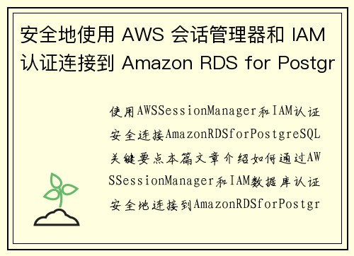 安全地使用 AWS 会话管理器和 IAM 认证连接到 Amazon RDS for PostgreS